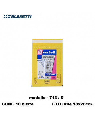 BLASETTI BUSTE IMBOTTITE -D- 713  18X26 20X32-POSTALI [10PZ]