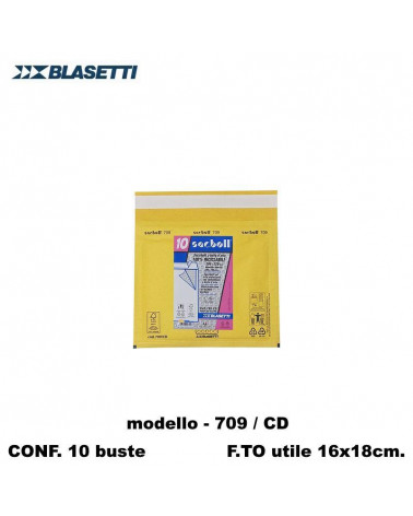 BLASETTI BUSTE IMBOTTITE -CD- 709  16X18 20X22-POSTALI [10PZ]