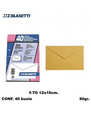 BLASETTI BUSTE 12X18 GIALLE 40PZ. 545-LETTERA POSTALI