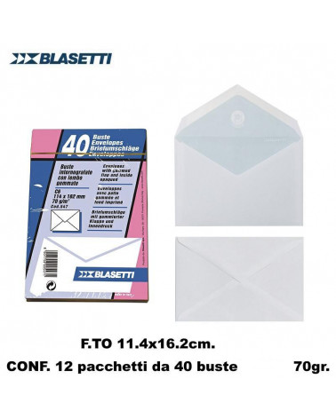 BLASETTI BUSTE 11,4x16,2 40pz.  547 LETTERA POSTALI [12CF]