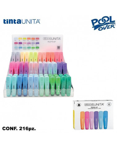 ASS.TO 216 EVIDENZIATORI TINTA UNITA PALETTE