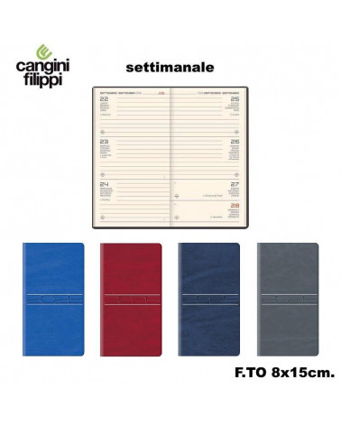 CANGINI FILIPPI AGENDA SETTIMANALE 8X15 I83ZT
