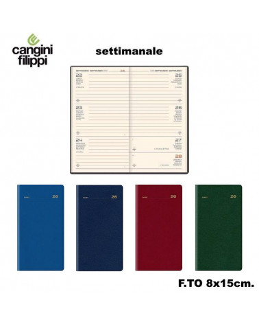 CANGINI FILIPPI AGENDA SETTIMANALE 8X15 I83ZX