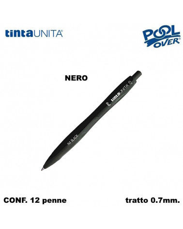 TINTA UNITA PENNA SFERA I'M GEL 0.7 NERO 12PZ.