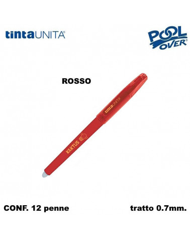 TINTA UNITA SFERA KAKTUS CANCELLABILE 0,7 12PZ.ROSSO