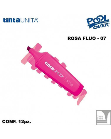 TINTA UNITA EVIDENZIATORE PALETTE ROSA FLUO 07 12PZ.