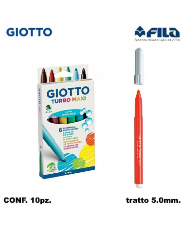 GIOTTO TURBO MAXI 6COL. PENNARELLO [10PZ]