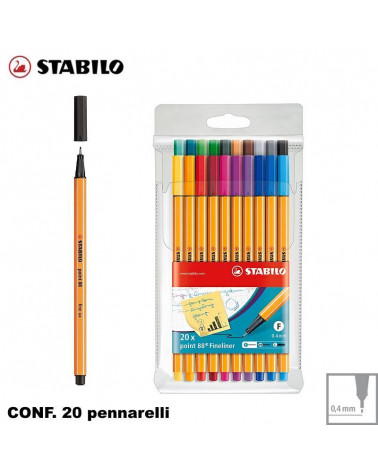 STABILO POINT 88 20COL. PENNARELLO-BLISTER