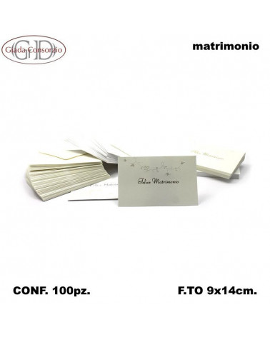 BIGLIETTI FELICE MATRIMONIO 9X14 30762 [100PZ]