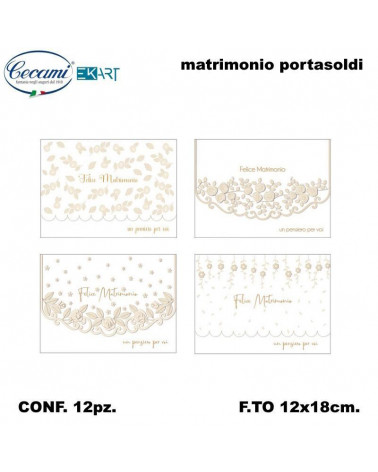 CECAMI BIGLIETTI MATRIMONIO PORTASOLDI 10148 [12PZ]