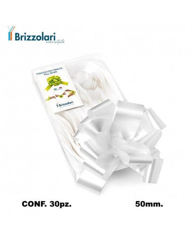 BRIZZOLARI COCCARDA STRAPPO MM50 30PZ. BIANCO 01