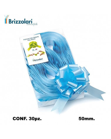 BRIZZOLARI COCCARDA STRAPPO MM50 30PZ. CELESTE 06