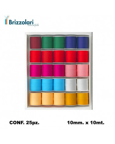 BRIZZOLARI ROCCHETTO 8223-00 MM10X10MT.25PZ. ASSORTITO-PASTELLO AUTU