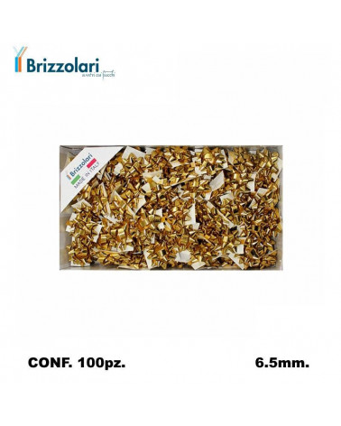 BRIZZOLARI COCCARDA 2970 MM6,5 100PZ. MINI ORO 03-METAL