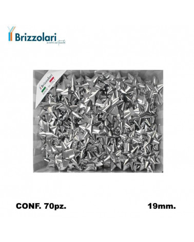 BRIZZOLARI COCCARDA 3270 MM19 70PZ. GRANDE ARGENTO 04-METAL