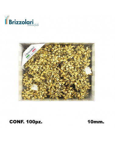 BRIZZOLARI COCCARDA 3070 MM10 100PZ. PICCOLA ORO 03-METAL
