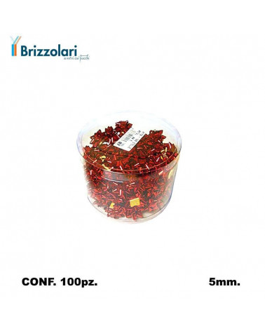 BRIZZOLARI COCCARDA 4170 MM5 100PZ. MIGNON ROSSO 07-METAL