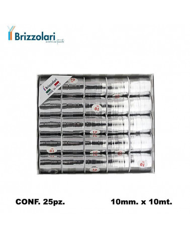 BRIZZOLARI ROCCHETTO 8270 10MT.25PZ.METAL ARGENTO 04-METAL