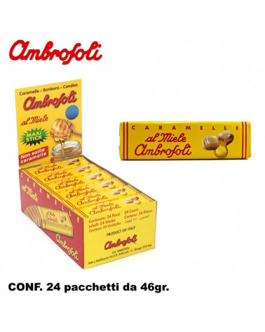 AMBROSOLI CARAMELLE STICK MIELE 24pz.