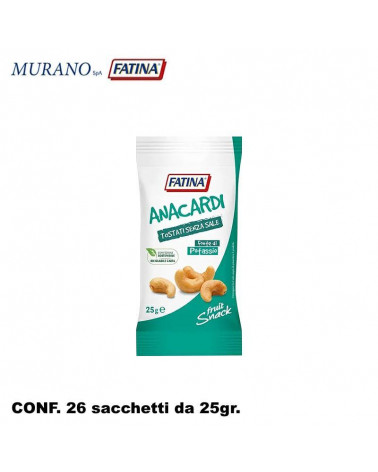 ANACARDI TOSTATI SENZA SALE MURANO 25gr.26pz.