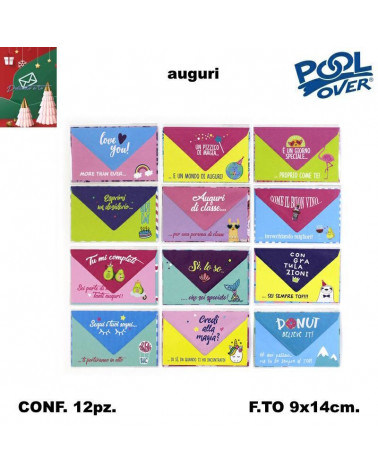 BIGLIETTI AUGURALI 9x14 12PZ.