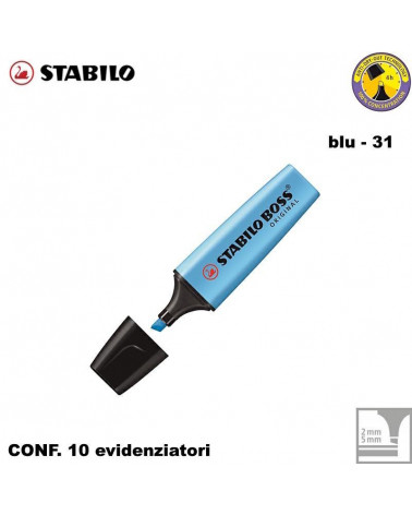 STABILO BOSS ORIGINAL BLU 31-EVIDENZIATORE [10PZ]