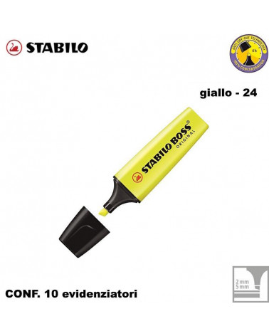 STABILO BOSS ORIGINAL GIALLO 24-EVIDENZIATORE [10PZ]