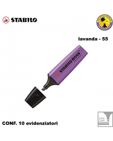 STABILO BOSS ORIGINAL LAVANDA 55-EVIDENZIATORE [10PZ]