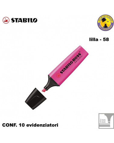 STABILO BOSS ORIGINAL LILLA 58-EVIDENZIATORE [10PZ]