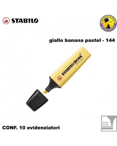 STABILO BOSS PASTEL GIALLO BANANA 144-EVIDENZIATORE [10PZ]