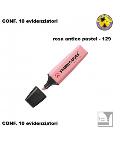 STABILO BOSS PASTEL ROSA ANTICO 129-EVIDENZIATORE [10PZ]