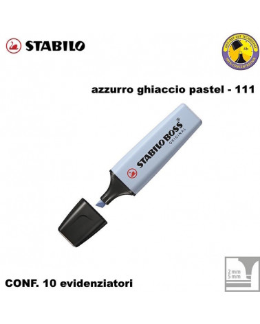 STABILO BOSS PASTEL AZZURRO GHIACCIO 111-EVIDENZIATORE [10PZ]