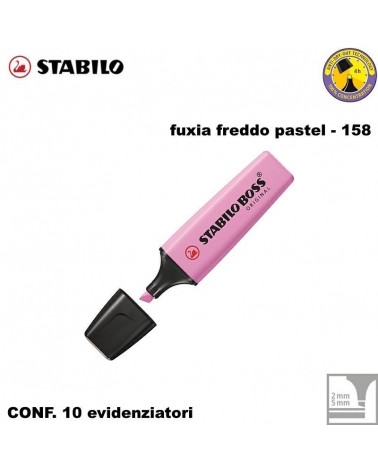 STABILO BOSS PASTEL FUCSIA FREDDO 158-EVIDENZIATORE [10PZ]