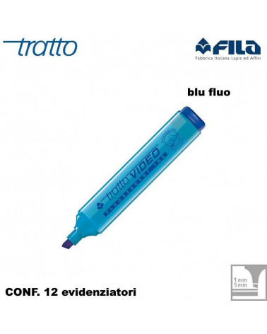 TRATTO VIDEO BLU EVIDENZIATORE [12PZ]