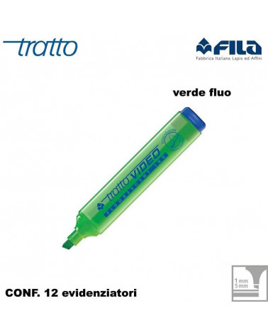 TRATTO VIDEO VERDE EVIDENZIATORE [12PZ]