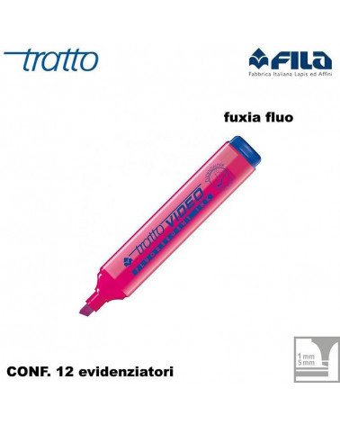 TRATTO VIDEO FUXIA EVIDENZIATORE [12PZ]