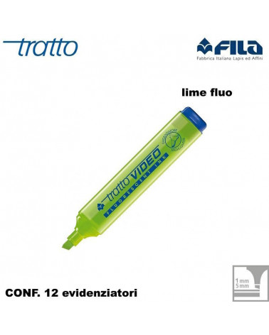 TRATTO VIDEO LIME EVIDENZIATORE [12PZ]