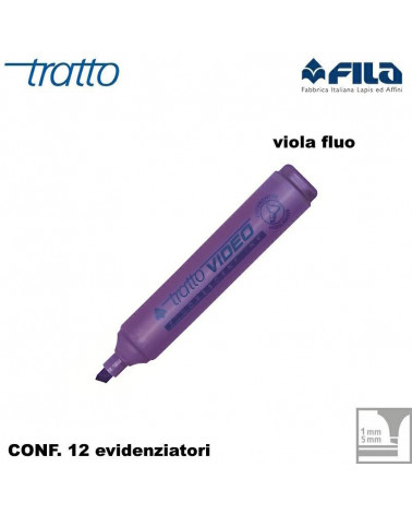TRATTO VIDEO VIOLA EVIDENZIATORE [12PZ]