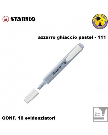 STABILO SWING COOL PASTEL AZZURRO GHIACCIO EVIDENZIATORE-111 [10PZ]