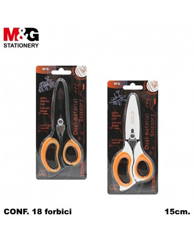 M&G FORBICE DOPPIO MATERIALE 150mm. C/COPRILAME [18PZ]
