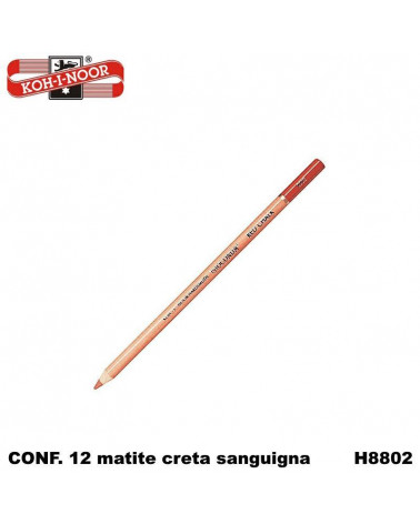 KIN MATITA CRETA SANGUIGNA 12PZ.H8802