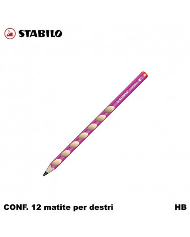 STABILO MATITA EASY GRAPH PER DESTRI ROSA [12PZ]
