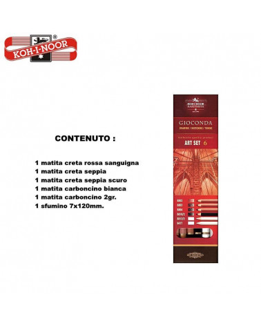 KIN MATITA ARTE GIOCONDA 6pz.
