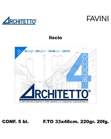 ARCHITETTO BLOCCO 4 33X48 20FG. LISCIO DISEGNO 44673 [5PZ]