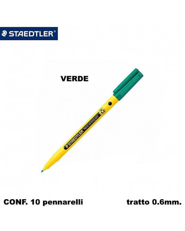 STAEDTLER FINELINER NORIS WRITING PEN VERDE [10PZ]