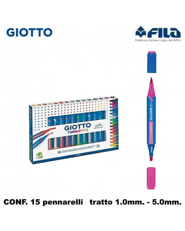 GIOTTO PENNARELLO TURBO PRO ASTUCCIO 15col.