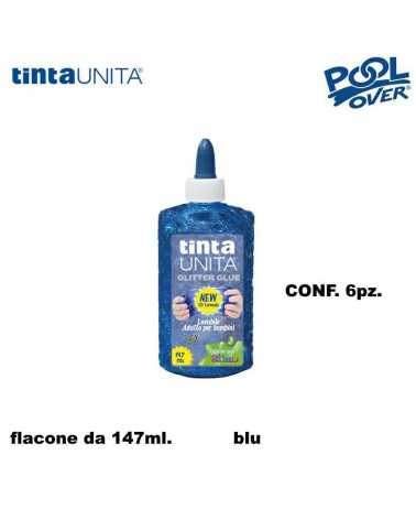 TINTA UNITA COLLA GLITTER 147ML.6PZ.BLU 50500