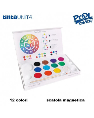 TINTA UNITA ACQUERELLO SCATOLA MAGNETICA 12COL. 49722