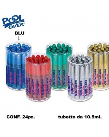 GLITTER GLUE 24pz.BLU