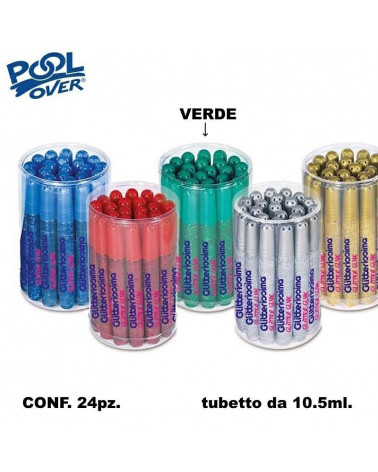 GLITTER GLUE 24pz.VERDE